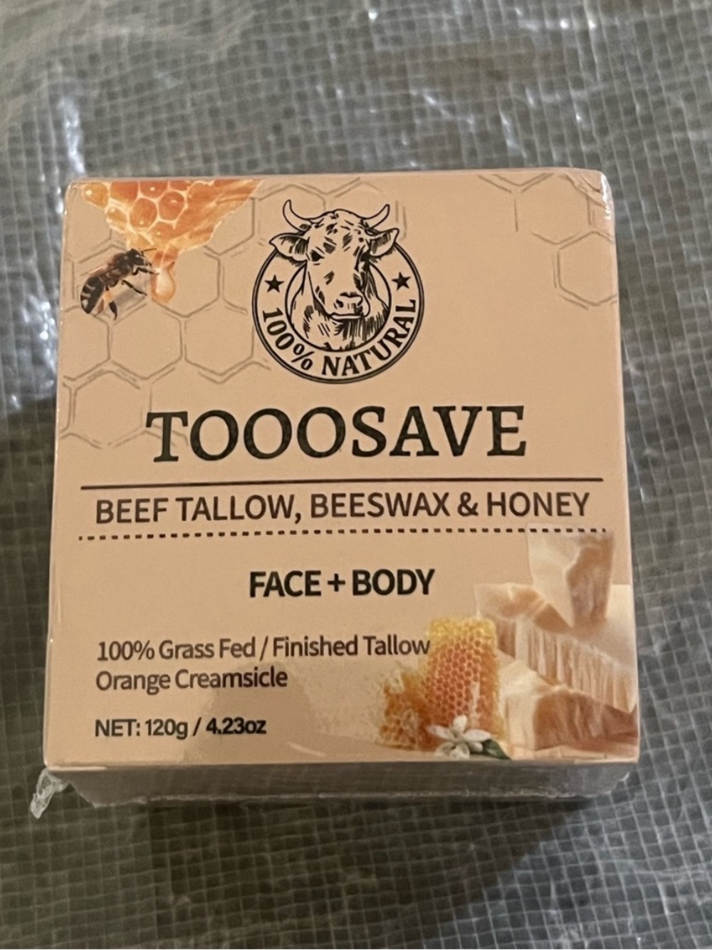 Face & Body Balm — Orange Creamsicle Beef Tallow, Beeswax & Honey 2 Pack